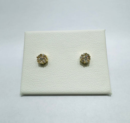 10K GOLD NATURAL DIAMOND EARRINGS 0.4CT