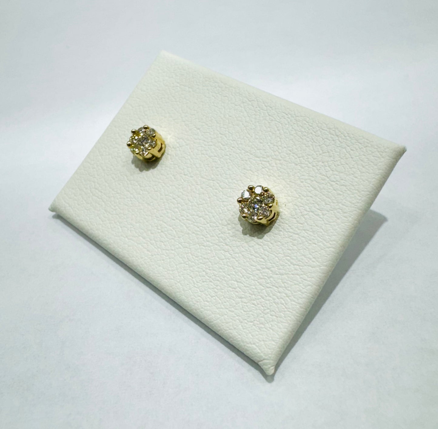 10K GOLD NATURAL DIAMOND EARRINGS 0.4CT