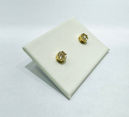 10K GOLD NATURAL DIAMOND EARRINGS 0.5CT