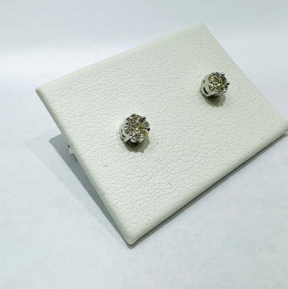 10K WHITE GOLD NATURAL DIAMOND EARRINGS 0.5CT
