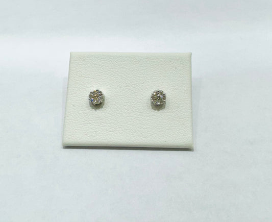 10K WHITE GOLD NATURAL DIAMOND EARRINGS 0.5CT