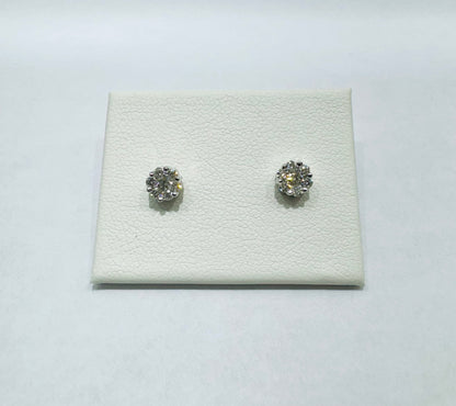 10K WHITE GOLD NATURAL DIAMOND EARRINGS 0.3CT
