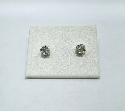 10K WHITE GOLD NATURAL DIAMOND EARRINGS 0.3CT