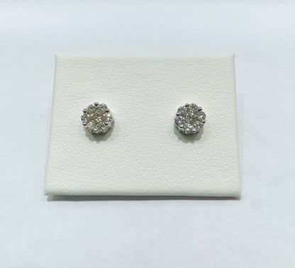 10K WHITE GOLD NATURAL DIAMOND EARRINGS 0.2CT