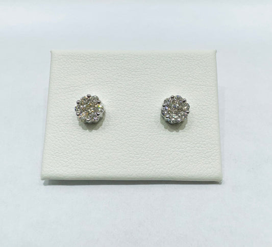 10K WHITE GOLD NATURAL DIAMOND EARRINGS 0.2CT