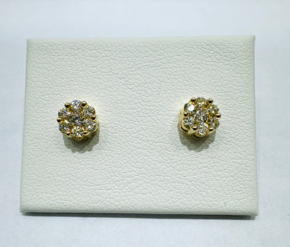 10K GOLD NATURAL DIAMOND EARRINGS 0.2CT