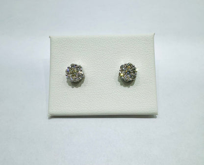 10K WHITE GOLD NATURAL DIAMOND EARRINGS 5/8CT