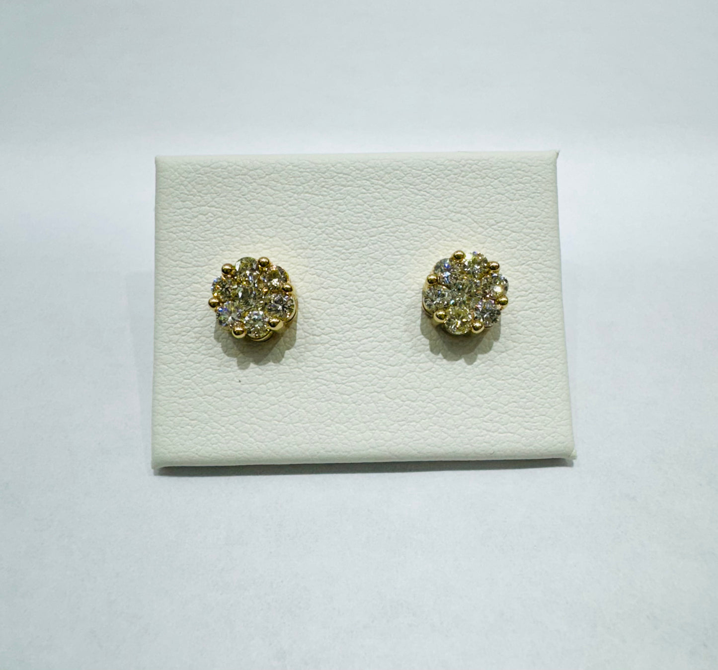 10K GOLD NATURAL DIAMOND EARRINGS 1CT