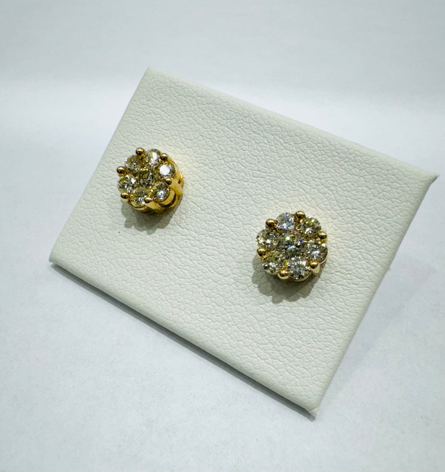 10K GOLD NATURAL DIAMOND EARRINGS 1CT