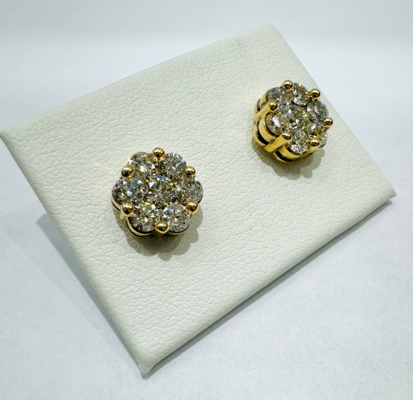 10K GOLD NATURAL DIAMOND EARRINGS 2CT