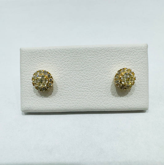 10K GOLD NATURAL DIAMOND EARRINGS 0.25CT