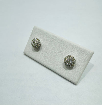 10K WHITE GOLD NATURAL DIAMOND EARRINGS 0.50CT