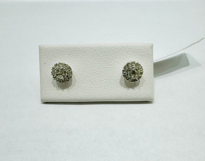10K WHITE GOLD NATURAL DIAMOND EARRINGS 0.50CT