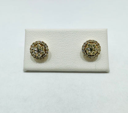 10K GOLD NATURAL DIAMOND EARRINGS 0.52CT
