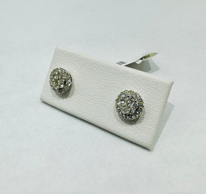 10K WHITE GOLD NATURAL DIAMOND EARRINGS 0.52CT