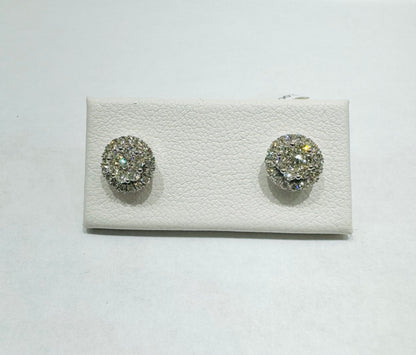 10K WHITE GOLD NATURAL DIAMOND EARRINGS 0.52CT