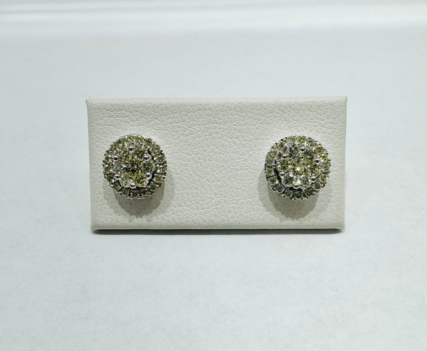 10K WHITE GOLD NATURAL DIAMOND EARRINGS 0.33CT
