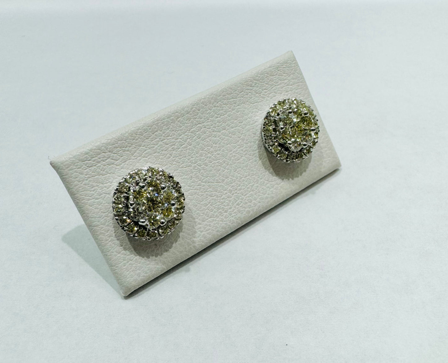 10K WHITE GOLD NATURAL DIAMOND EARRINGS 0.33CT