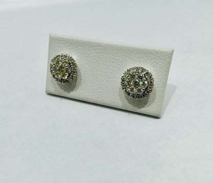 10K WHITE GOLD NATURAL DIAMOND EARRINGS 0.33CT
