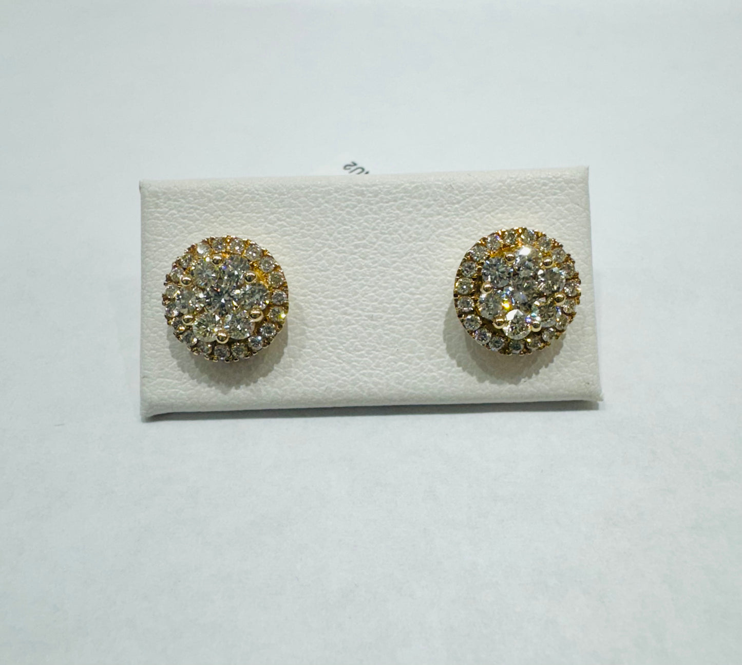 10K GOLD NATURAL DIAMOND EARRINGS 1CT