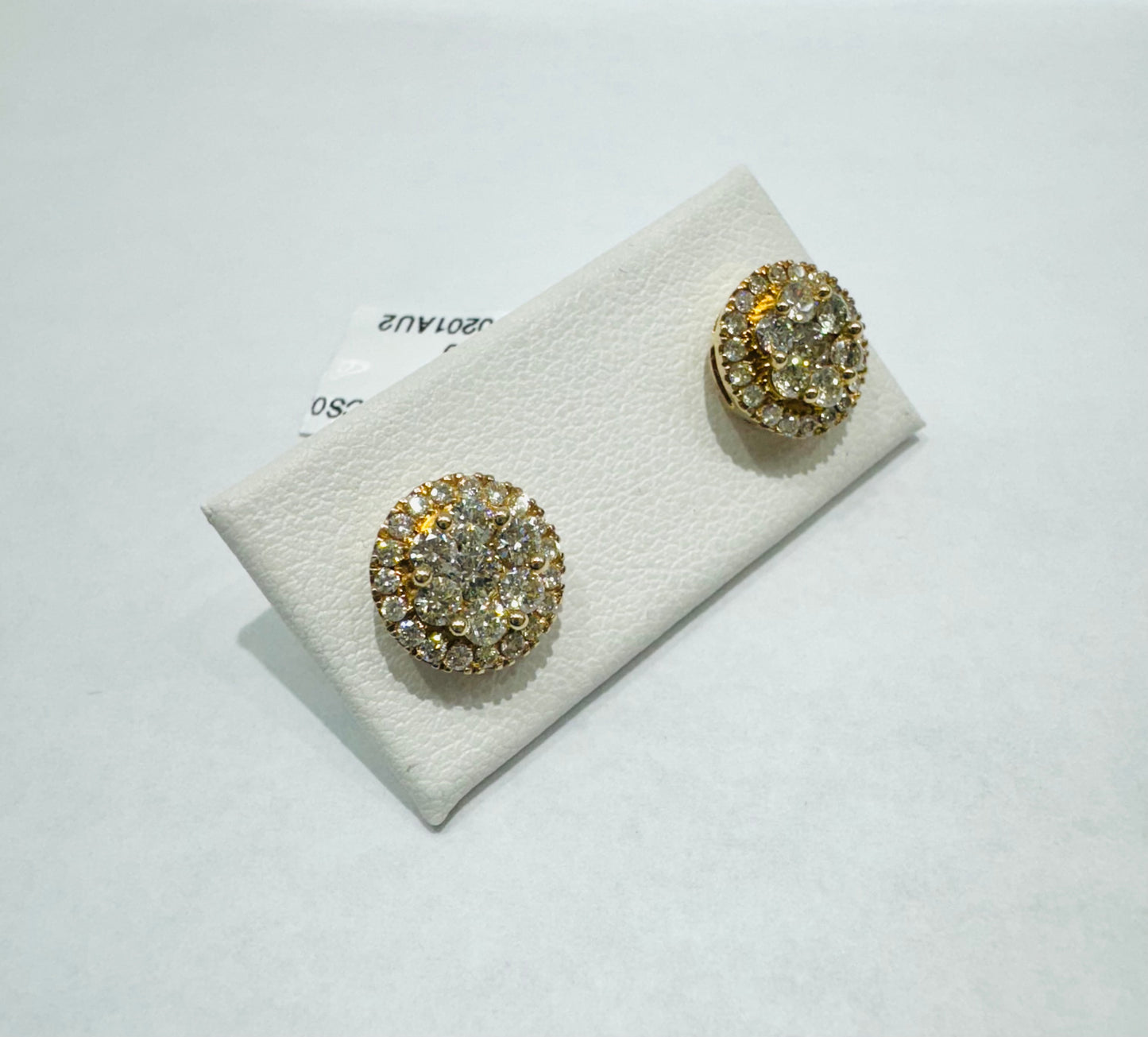 10K GOLD NATURAL DIAMOND EARRINGS 1CT