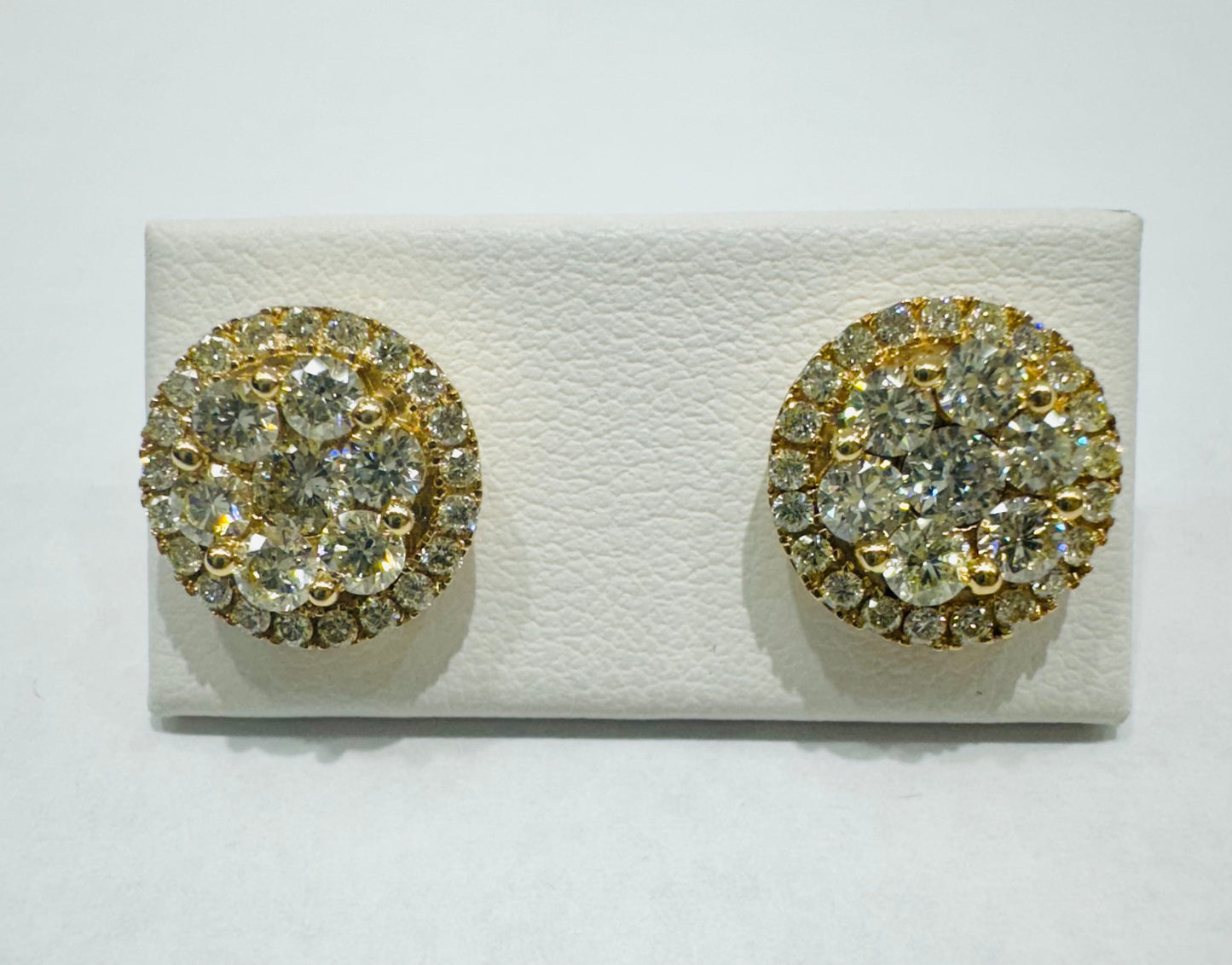 10K GOLD NATURAL DIAMOND EARRINGS 2CT