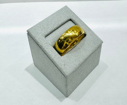 MENS GOLD COLOR TUNGSTEN CARBIDE WEDDING BAND 9mm, SIZE: 13