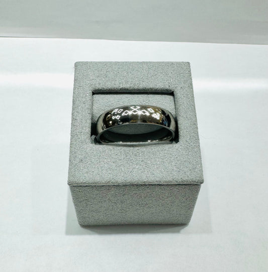 STAINLESS STEEL MENS BAND 6mm, SIZE: 13.5