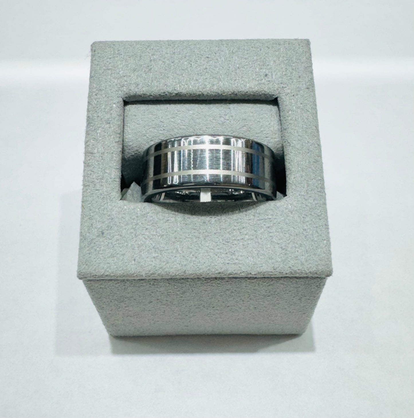 TUNGSTEN WEDDING BAND 8mm, SIZE: 8