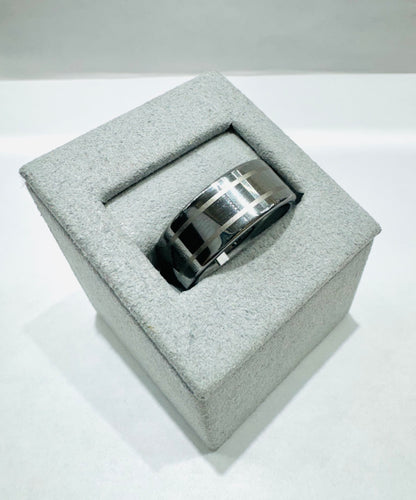 TUNGSTEN WEDDING BAND 8mm, SIZE: 8