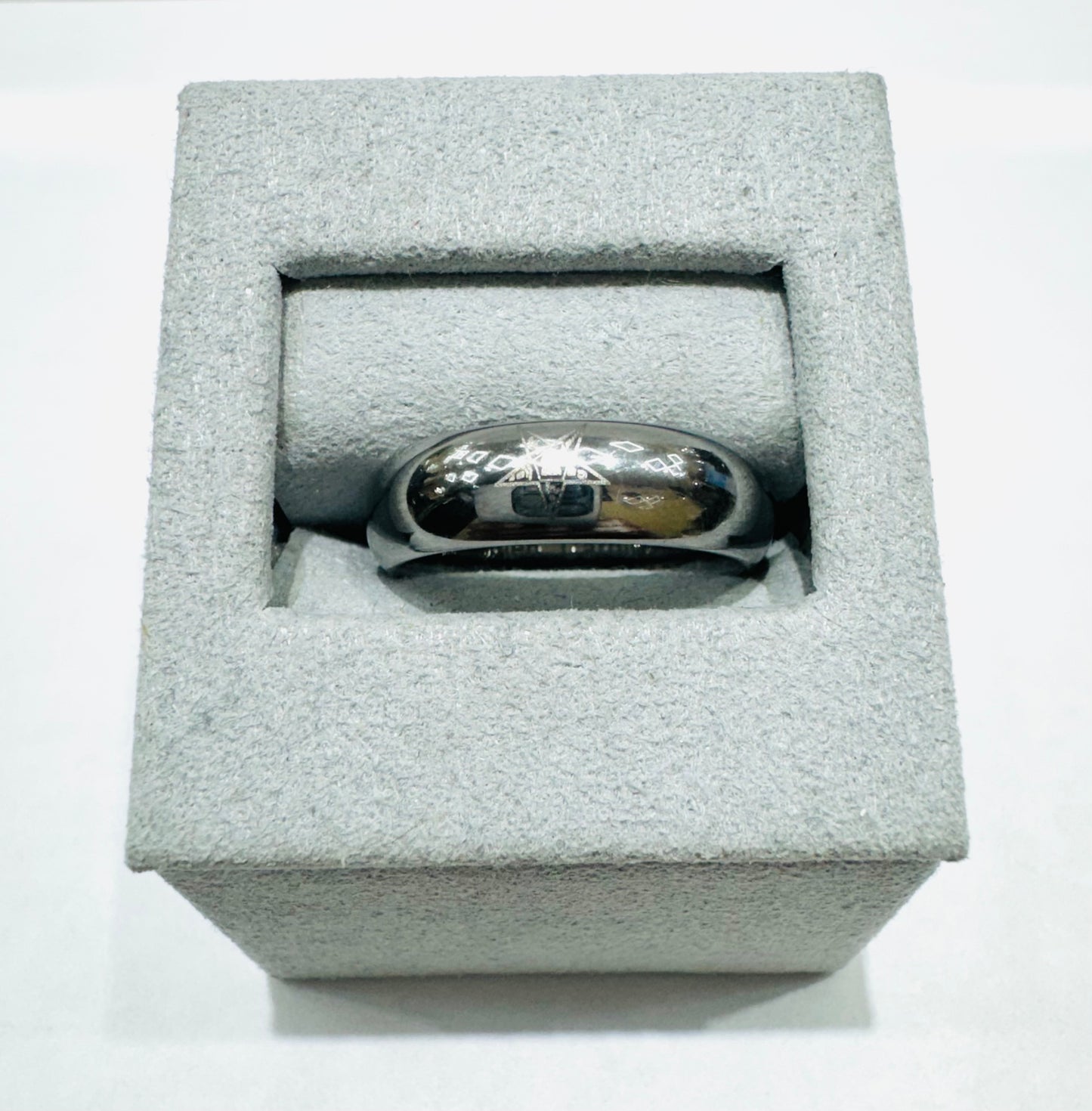 TUNGSTEN CARBIDE WEDDING BAND 6mm, SIZE: 8