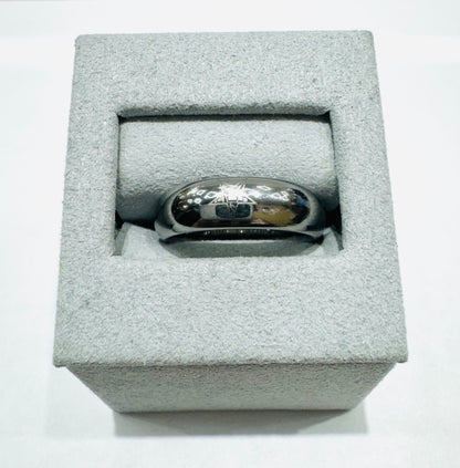 TUNGSTEN CARBIDE WEDDING BAND 6mm, SIZE: 8