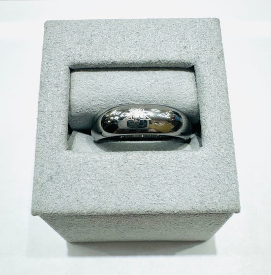 TUNGSTEN CARBIDE WEDDING BAND 6mm, SIZE: 8