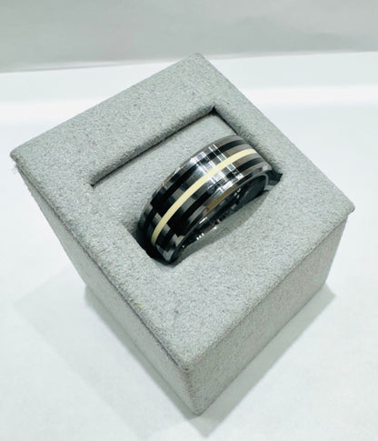 TUNGSTEN CARBIDE WEDDING BAND 8mm, SIZE: 9
