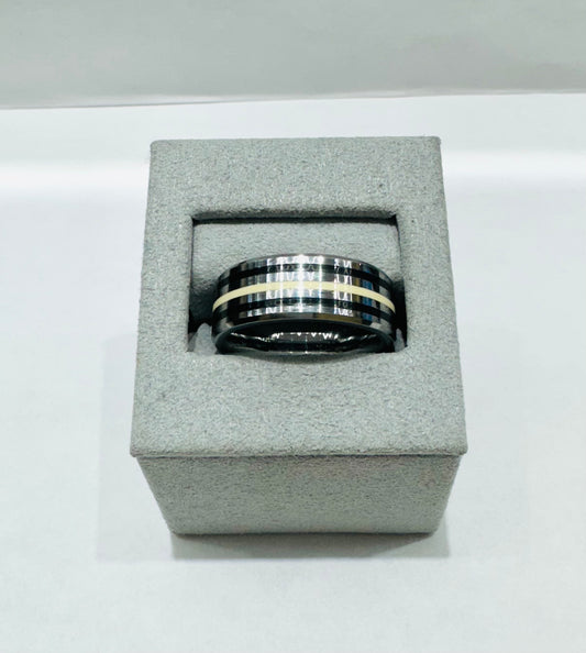 TUNGSTEN CARBIDE WEDDING BAND 8mm, SIZE: 9