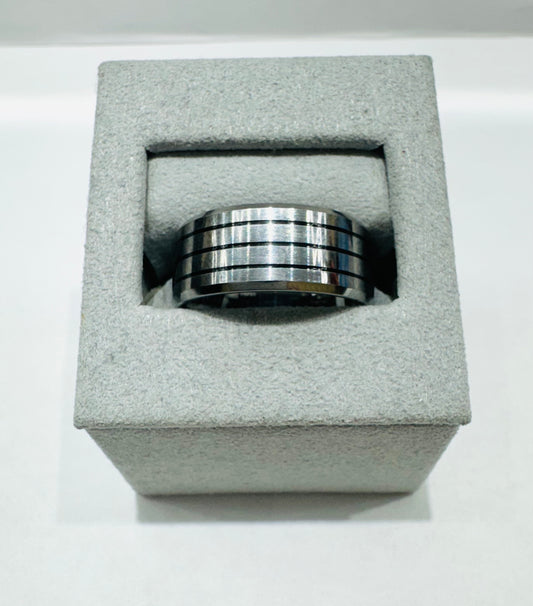 TUNGSTEN CARBIDE WEDDING BAND 9mm, SIZE: 8.5