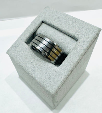 TUNGSTEN CARBIDE WEDDING BAND 9mm, SIZE: 8.5