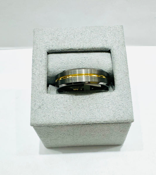 TUNGSTEN CARBIDE WEDDING BAND, WIDTH: 6mm, SIZE: 8