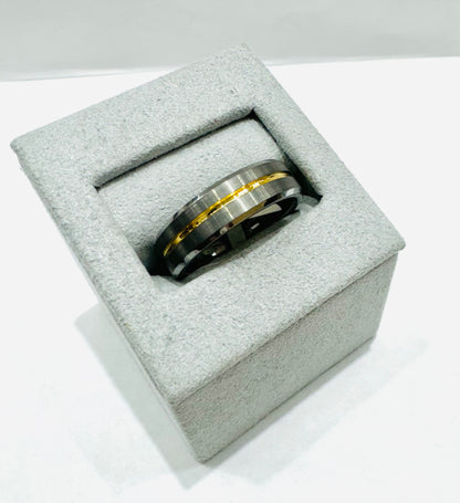TUNGSTEN CARBIDE WEDDING BAND, WIDTH: 6mm, SIZE: 8