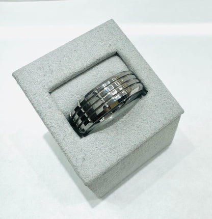 TUNGSTEN CARBIDE MENS WEDDING BAND 8mm, SIZE: 14