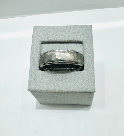TUNGSTEN CARBIDE MENS WEDDING BAND 8mm, SIZE: 15