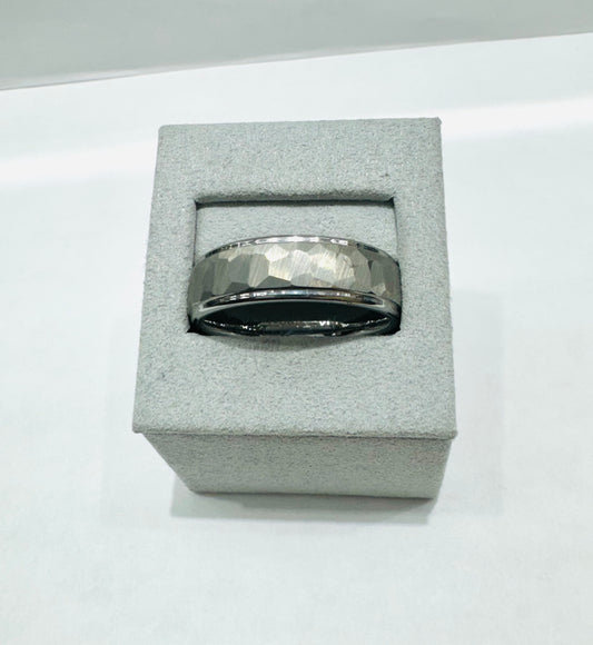 TUNGSTEN CARBIDE MENS WEDDING BAND 8mm, SIZE: 15
