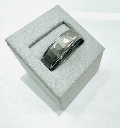 TUNGSTEN CARBIDE MENS WEDDING BAND 8mm, SIZE: 15