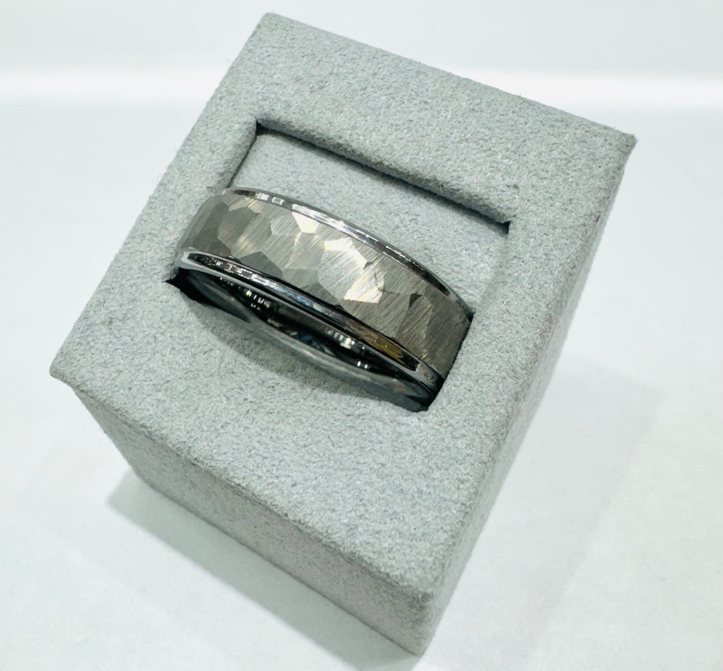 TUNGSTEN CARBIDE MENS WEDDING BAND 8mm, SIZE: 15