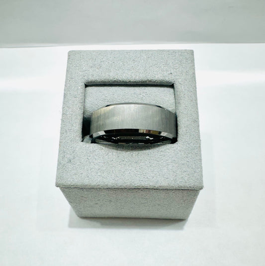 TUNGSTEN CARBIDE MENS WEDDING BAND 8mm, SIZE: 12