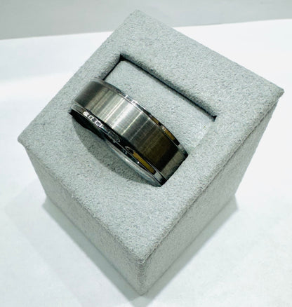 TUNGSTEN CARBIDE WEDDING BAND 8mm, SIZE: 15