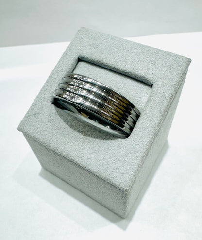 TUNGSTEN CARBIDE  WITH 4 GROOVE RIGID EDGE BAND 6.4mm, SIZE: 14