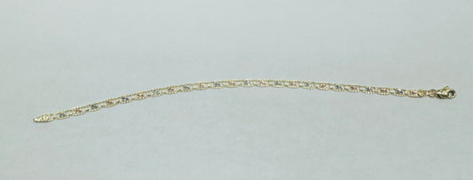 10K GOLD TRI-COLOR VALENTINO BRACELET, WEIGHT: 2.9gm, WIDTH: 3mm