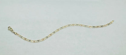 10K GOLD TRI-COLOR VALENTINO BRACELET, WEIGHT: 2.9gm, WIDTH: 3mm