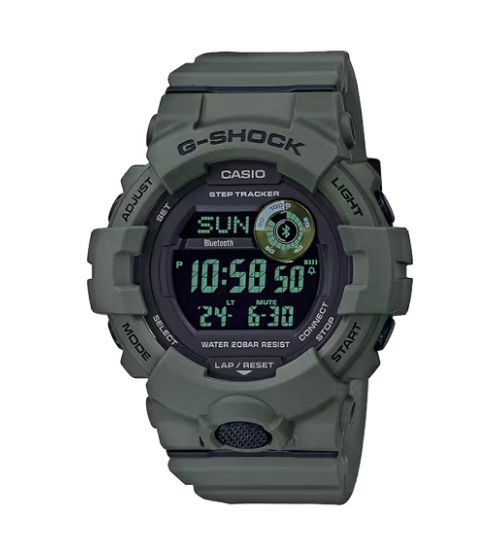 Casio Men's G-Shock Digital Power Trainer Connected Green Resin Watch GBD800UC-3